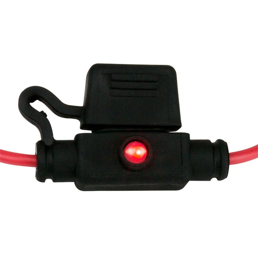 Sea-Dog 445097-1 ATM Mini Inline LED Fuse Holder, 30 Amp, IP67 Waterproof