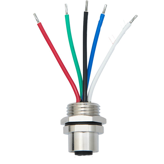 Actisense Rear Panel Mount NMEA 2000 Micro 5-Pin Female Connector - Waterproof Panel Mount for Marine Electronics