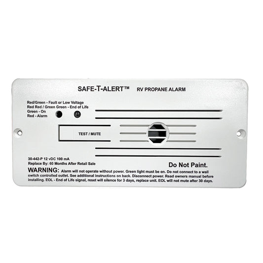 Safe-T-Alert 30-442-P-WT 30 Series 12-Volt RV Propane Alarm, White