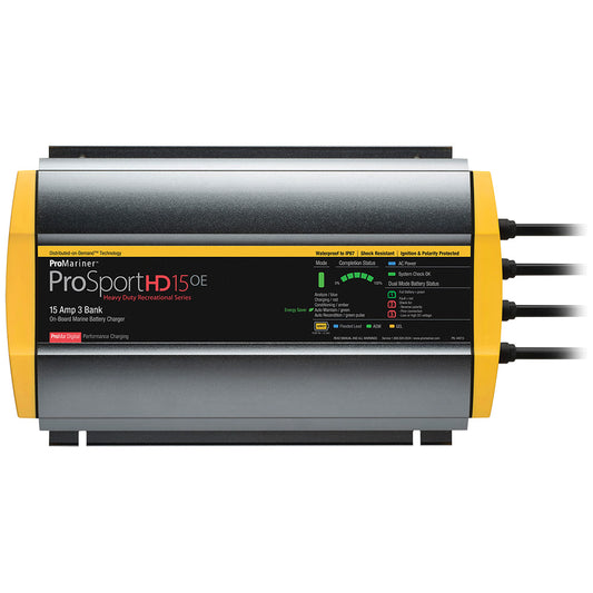 ProMariner ProSportHD 15 Gen 4 15 Amp 3-Bank Marine Battery Charger, Part 44015