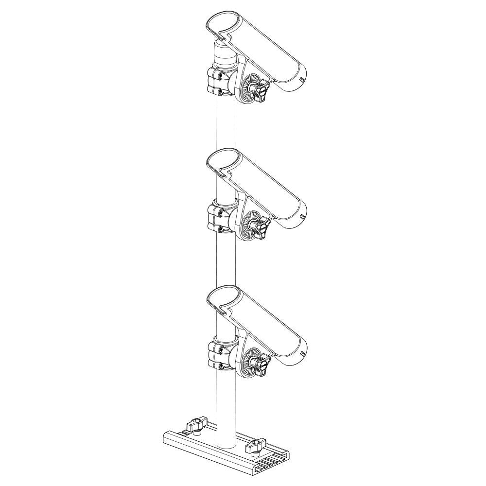 Scotty 333 Track-Mounted Rod Tree with Rodmaster II Rod Holders