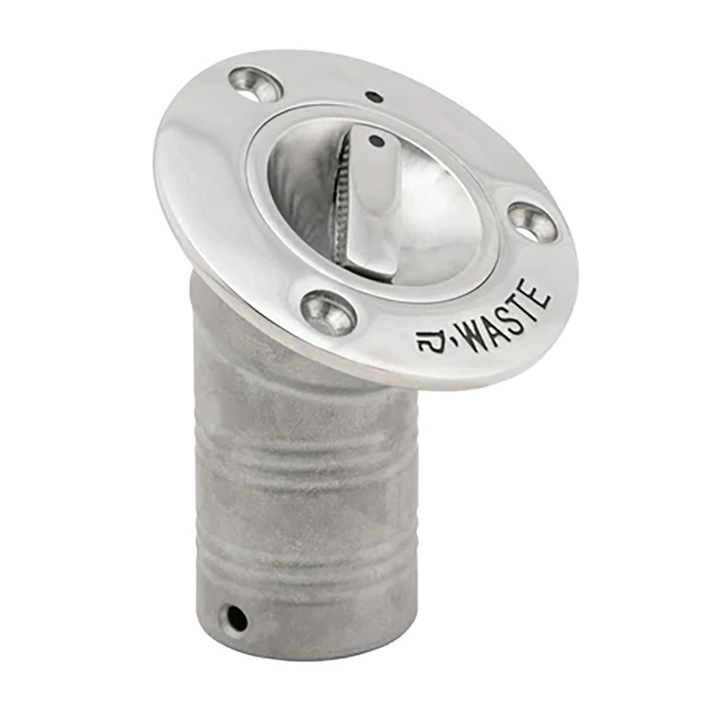 Whitecap 30 EPA Pull-Up Deck Fill Angled 1-1/2 inch Waste Cap with Safety Chain