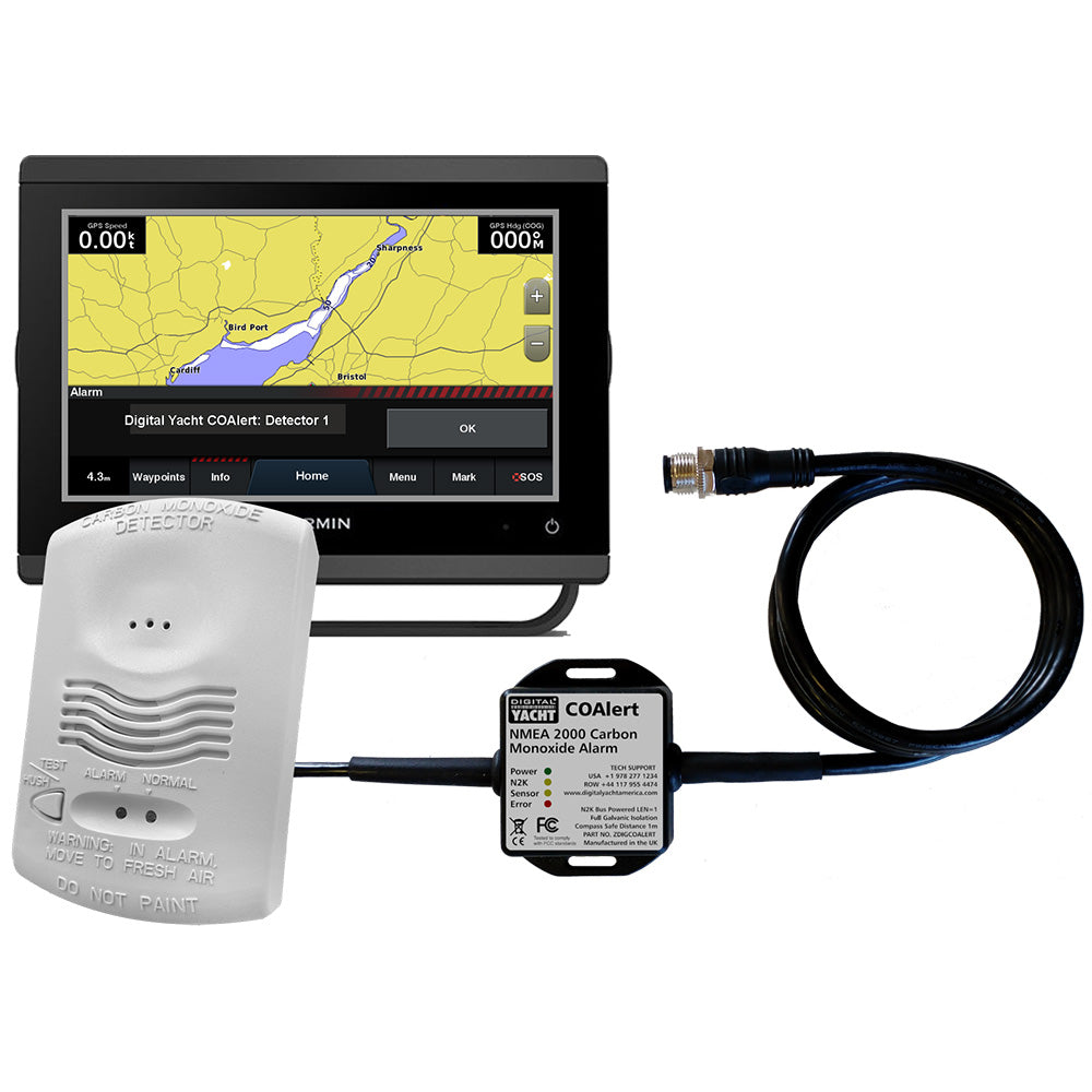 Digital Yacht CO Alert Carbon Monoxide Alarm with NMEA 2000 — Marine Grade CO Detector with Integrated Vessel Alerts