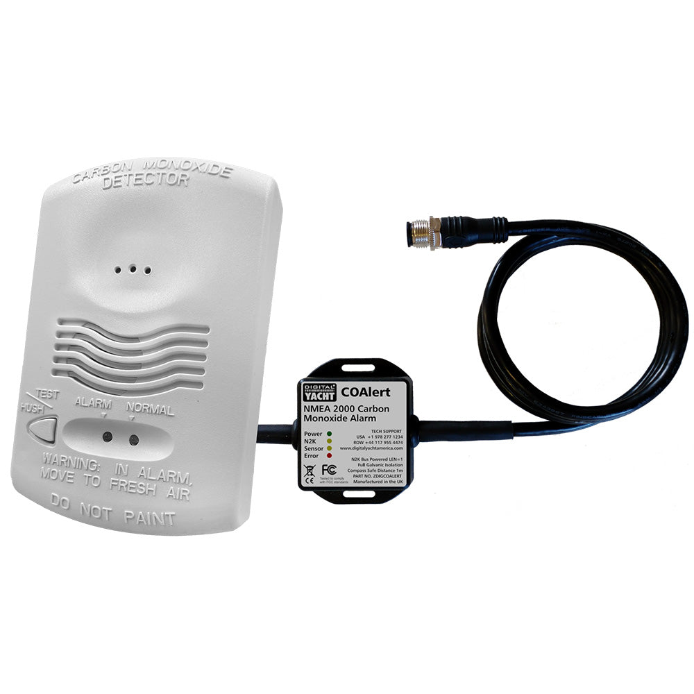 Digital Yacht CO Alert Carbon Monoxide Alarm with NMEA 2000 — Marine Grade CO Detector with Integrated Vessel Alerts