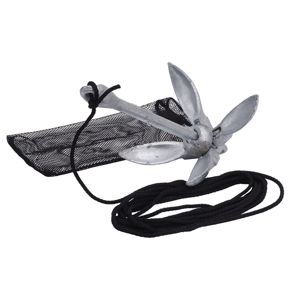 Sea-Dog 3.5 lb Economy Folding Anchor Kit with 20 ft. Line and Mesh Bag, 318003K1-1