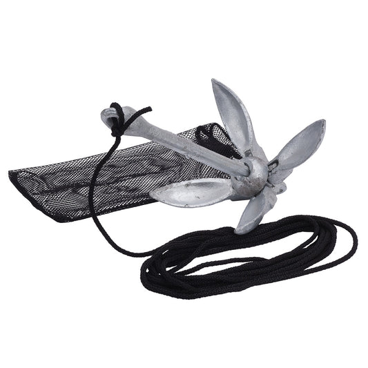 Sea-Dog 3.5 lb Economy Folding Anchor Kit with 20 ft. Line and Mesh Bag, 318003K1-1