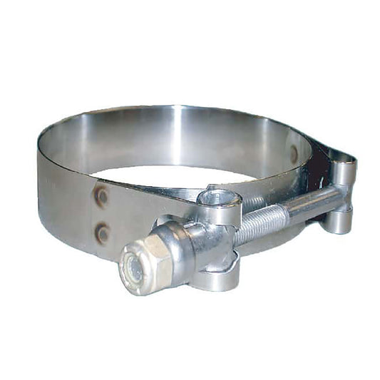 Trident Marine 316 Stainless Steel T-Bolt Clamp with 3/4 Inch Band for Secure Hose Connections (Range 8.25” to 8.69”)