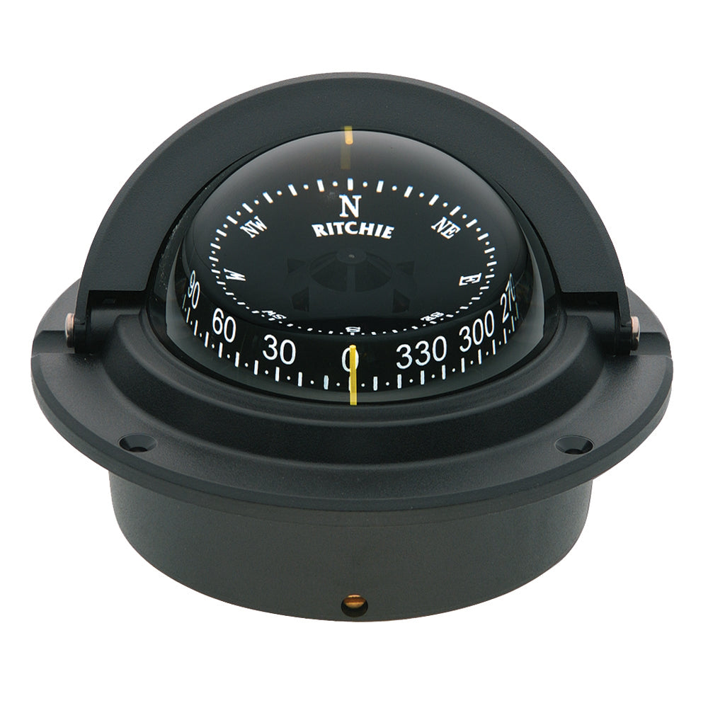 Ritchie F-83 Voyager Compass - Flush Mount Marine Navigation with Green NiteVu Illumination