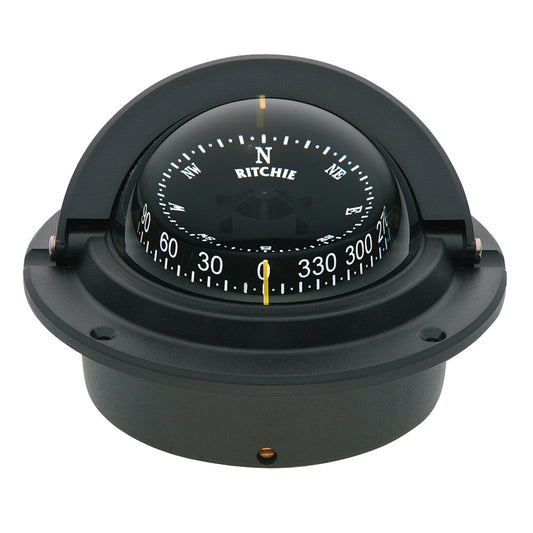 Ritchie F-83 Voyager Compass - Flush Mount Marine Navigation with Green NiteVu Illumination