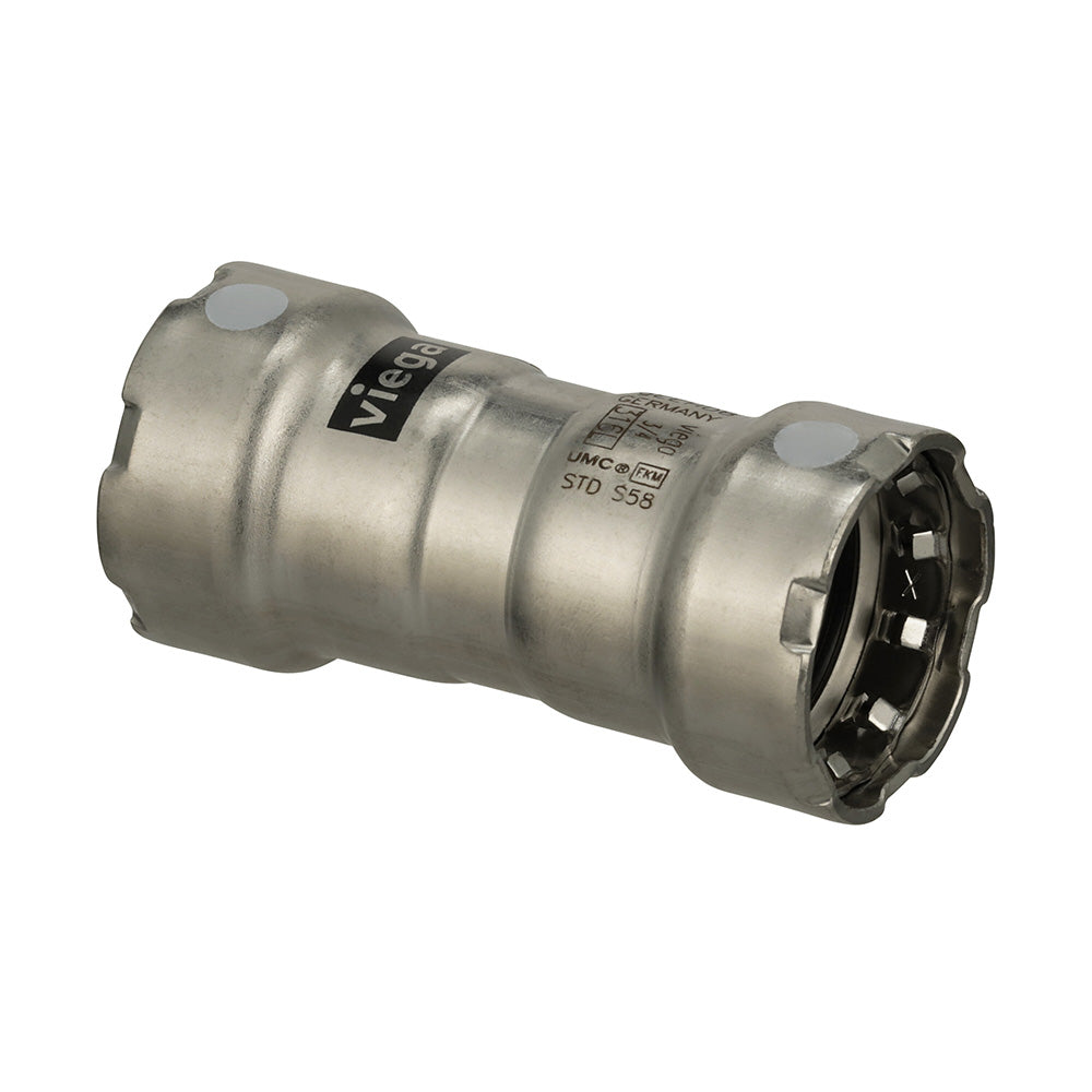 Viega MegaPress 316 FKM 3/4-Inch Coupling with Stop, Part Number 91105