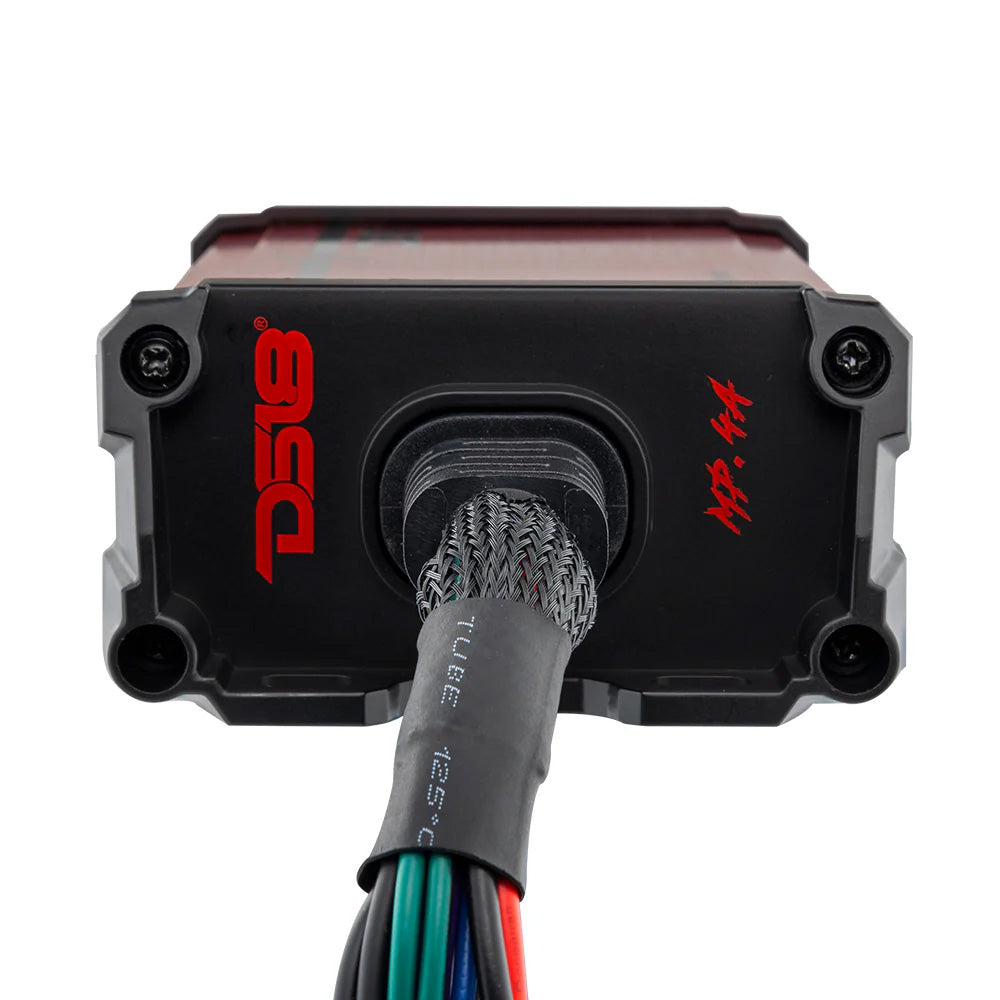 DS18 MP.4A Full-Range 4 Channel Class D Marine Amplifier – 4 x 40W RMS Waterproof Car Audio Power Amplifier