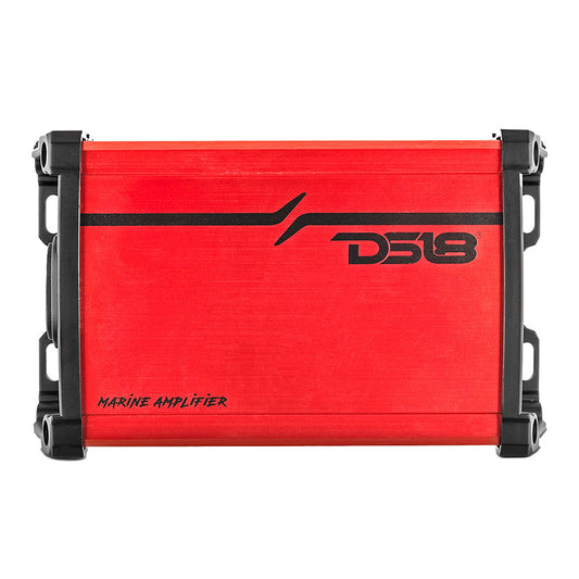 DS18 MP.4A Full-Range 4 Channel Class D Marine Amplifier – 4 x 40W RMS Waterproof Car Audio Power Amplifier