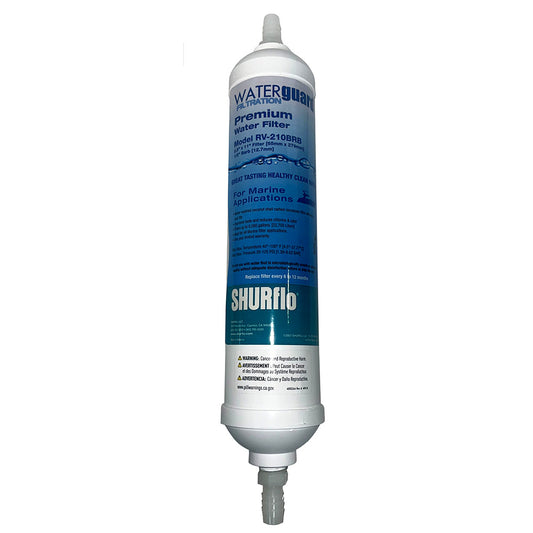 Shurflo by Pentair 11 City Water Entry In-Line Filter with 1/4 Inch Barb Fittings – High-Quality Filtration for Clean, Safe Drinking Water