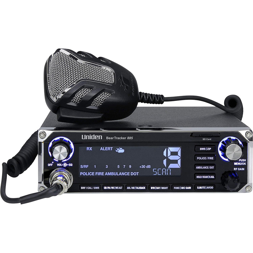Uniden BearTracker 885 Hybrid CB Radio with GPS Scanner and Nationwide Public Safety Database