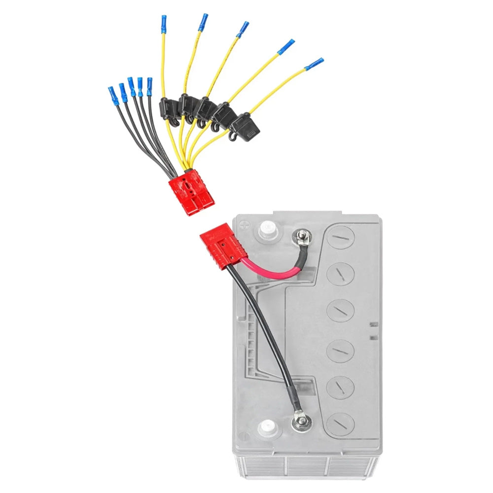 Connect-Ease Multi 5 Fused Lead Accessory Connection System – Marine Power Hub for Up to 5 Electronics