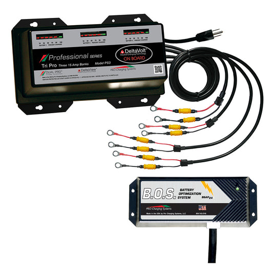 Dual Pro PS3/BOS12V2 45A 3-Bank Battery Charger with 12V 2-Bank B.O.S.