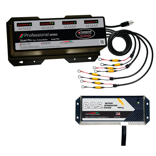 Dual Pro PS4/BOS12V2 4-Bank 60A Battery Charger with 2-Bank Battery Optimization System