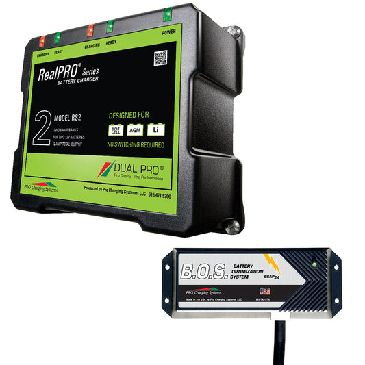 Dual Pro RS2/BOS12V2 2-Bank Battery Charger and Battery Optimization System