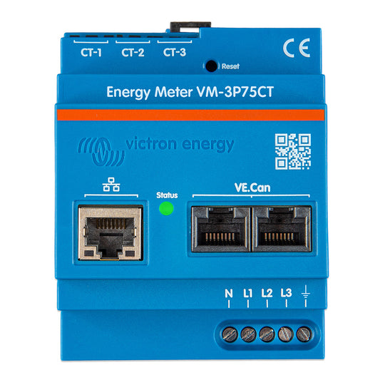 Victron Energy VM-3P75CT Single- and Three-Phase Energy Meter, 75A, REL200300100