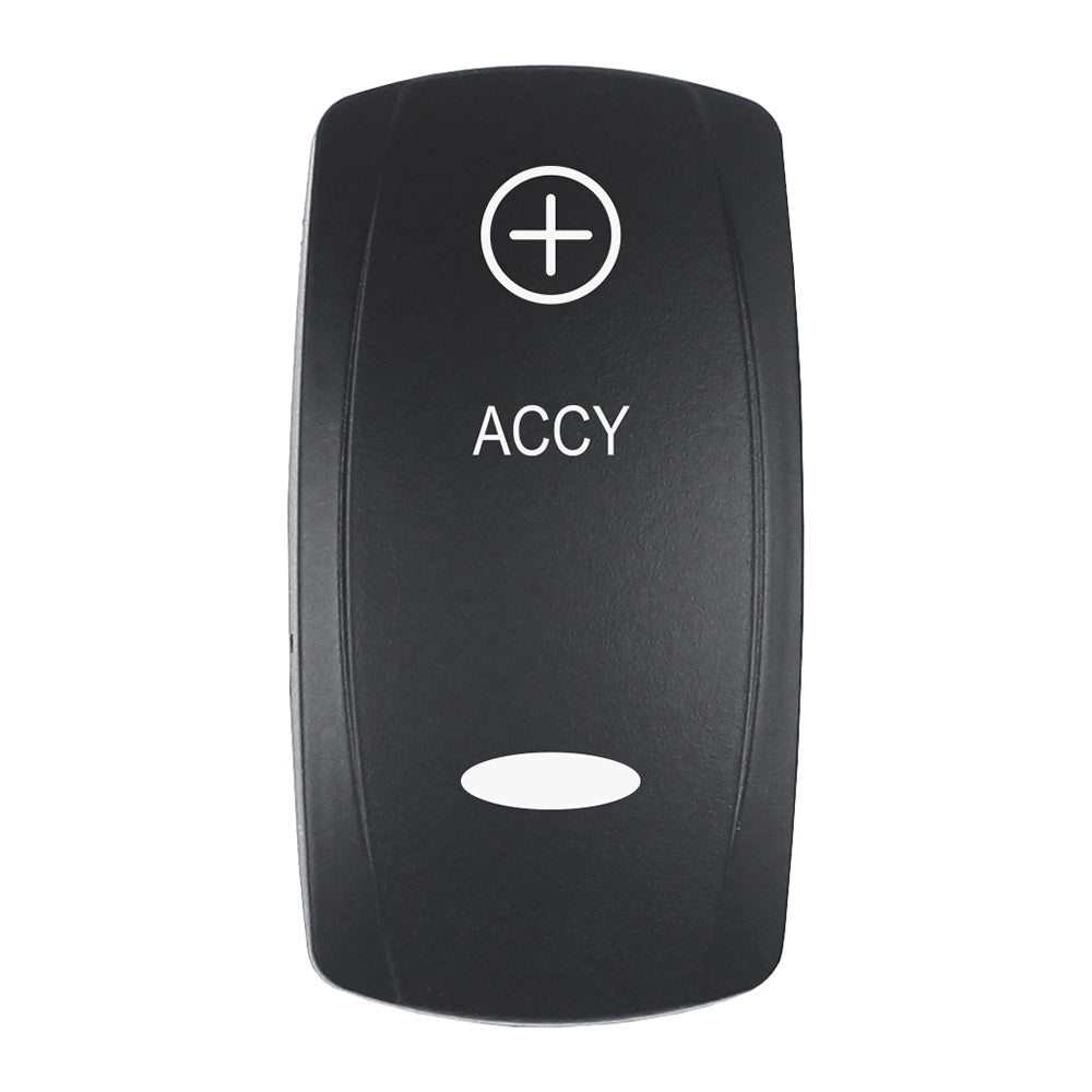 Pacer EV2LE-ACC Black Laser-Etched ACCY Actuator for V Series Contura Switches, Top/Bottom Light