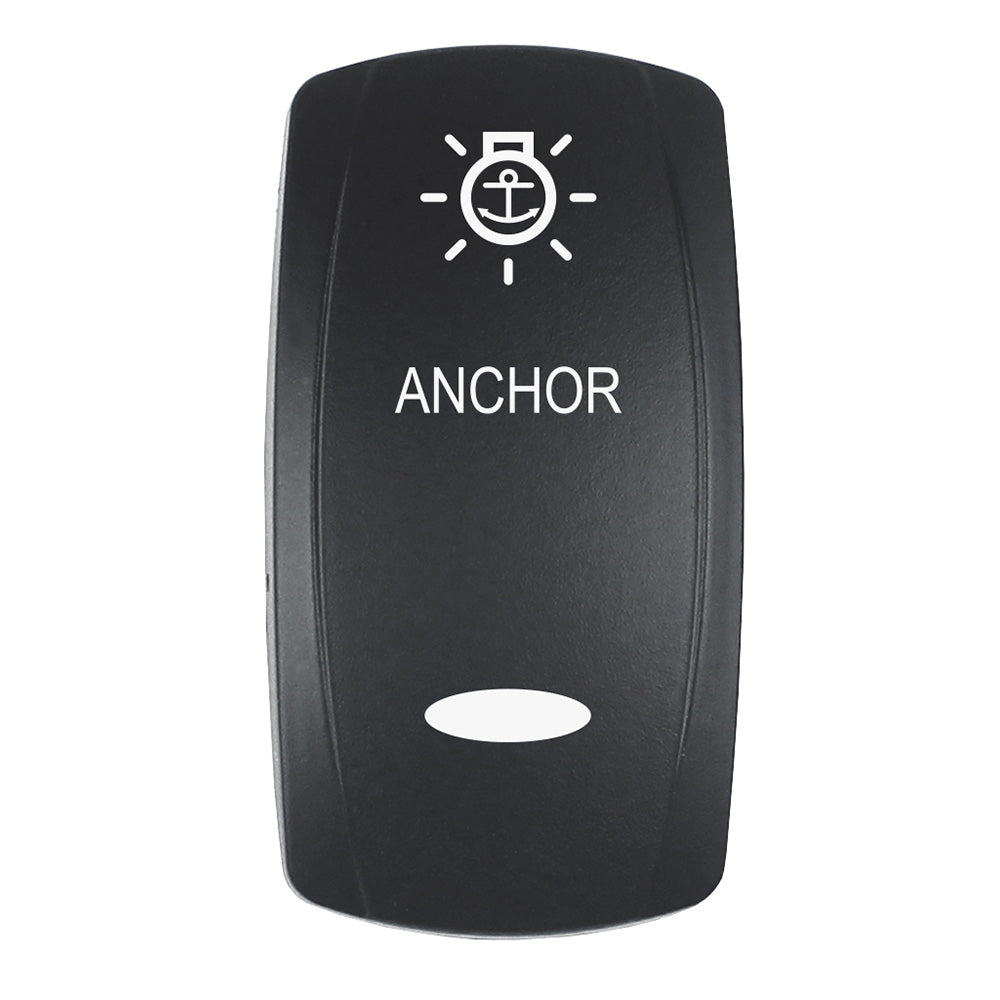 Pacer EV2LE-ANC ANCHOR Actuator for V Series Contura Switches, Black Laser-Etched Top and Bottom Light