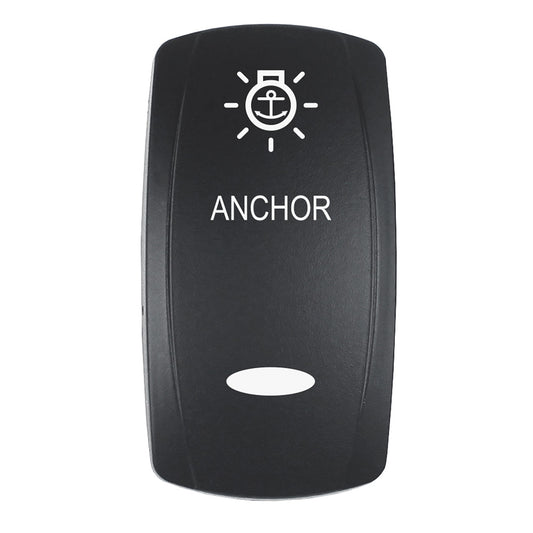 Pacer EV2LE-ANC ANCHOR Actuator for V Series Contura Switches, Black Laser-Etched Top and Bottom Light
