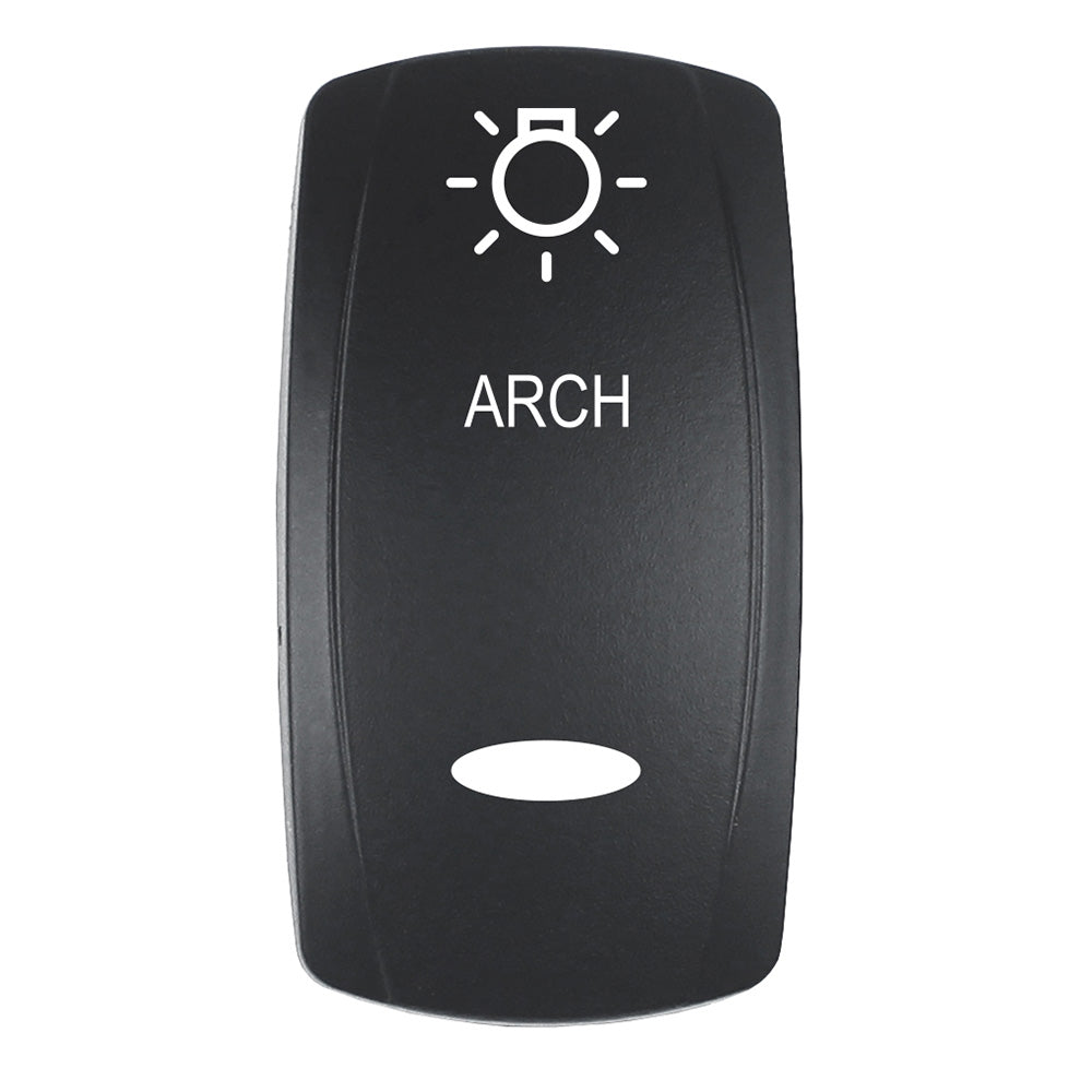 Pacer EV2LE-ARCH Black ARCH Actuator for V Series Contura Switches, Laser Etched Top and Bottom Light