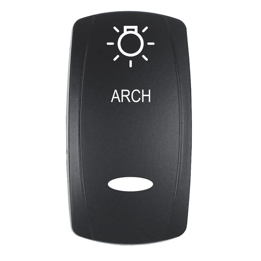 Pacer EV2LE-ARCH Black ARCH Actuator for V Series Contura Switches, Laser Etched Top and Bottom Light