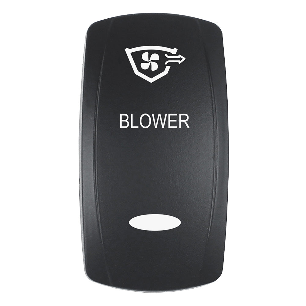 Pacer EV2LE-BLWR Black BLOWER Actuator for V Series Contura Switches, Laser-Etched Top/Bottom Light