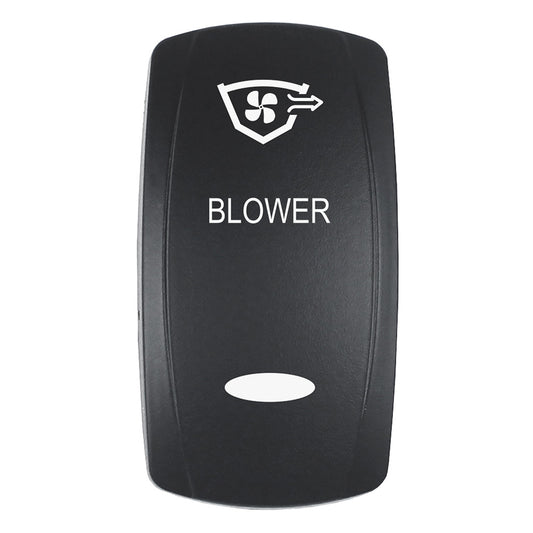 Pacer EV2LE-BLWR Black BLOWER Actuator for V Series Contura Switches, Laser-Etched Top/Bottom Light