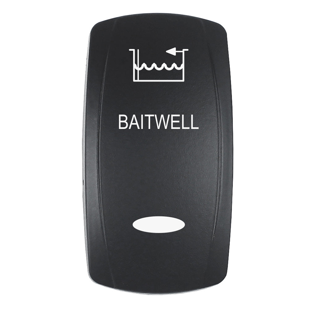 Pacer EV2LE-BTWL BAITWELL Actuator for V Series Contura Switches, Black Laser-Etched Top/Bottom Light