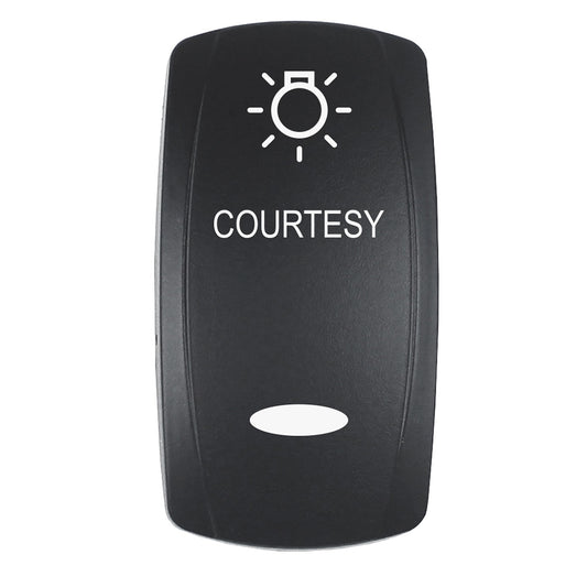 Pacer EV2LE-CTSY COURTESY Actuator for V Series Contura Switches, Black Laser-Etched Top and Bottom Light