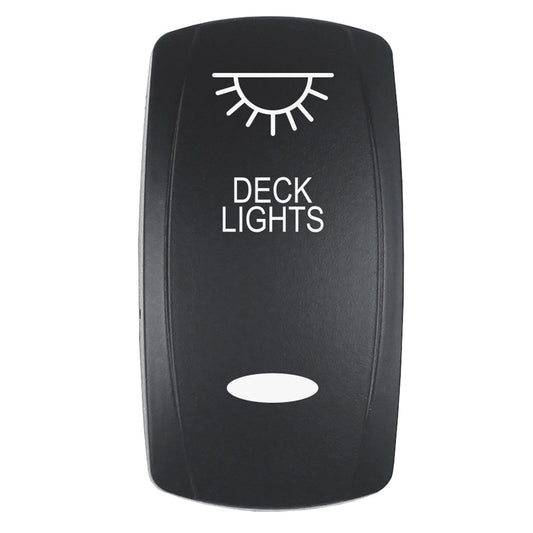 Pacer EV2LE-DECK Actuator for V Series Contura Switches, Deck Lights, Black Laser-Etched Top and Bottom Light