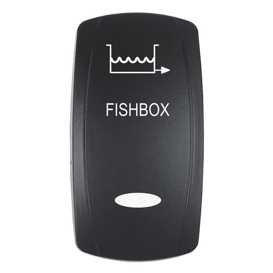 Pacer EV2LE-FBX FISHBOX Actuator for V Series Contura Switches, Black Laser-Etched Top/Bottom Light