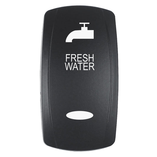 Pacer EV2LE-FRSH Fresh Water Actuator for V Series Contura Switches, Black Laser-Etched Top/Bottom Light