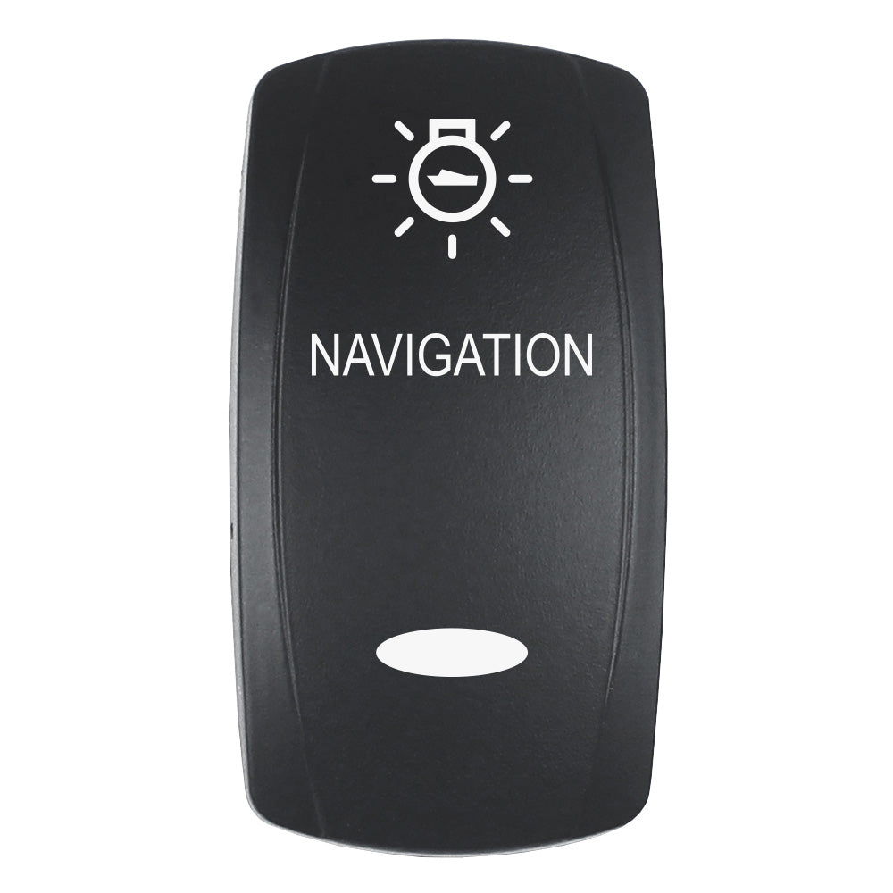 Pacer EV2LE-NAV Navigation Actuator for V Series Contura Switches, Black Laser-Etched Top/Bottom Light