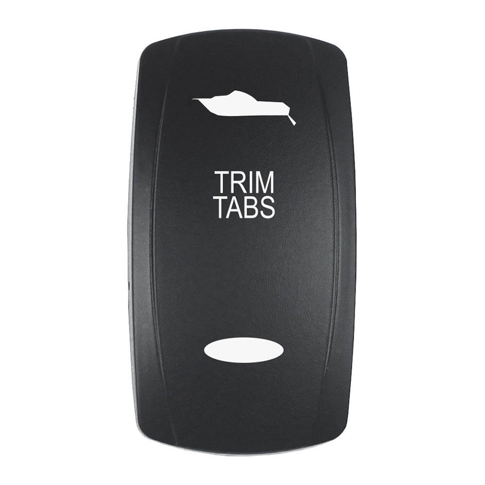 Pacer EV2LE-TRM TRIM TABS Actuator for V Series Contura Switches, Black Laser-Etched Top/Bottom Light