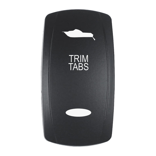 Pacer EV2LE-TRM TRIM TABS Actuator for V Series Contura Switches, Black Laser-Etched Top/Bottom Light