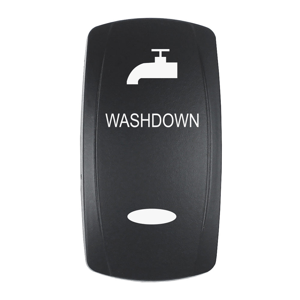 Pacer EV2LE-WSHDWN Actuator for V Series Contura Switches, Washdown, Black Laser-Etched Top/Bottom Light