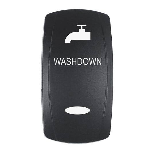 Pacer EV2LE-WSHDWN Actuator for V Series Contura Switches, Washdown, Black Laser-Etched Top/Bottom Light