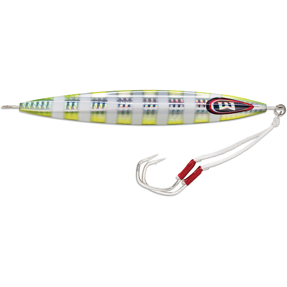 Williamson Kensaki 280 Jig KSJX280CB, 9-7/8 oz Chartreuse Blink Slow-Pitch Jig