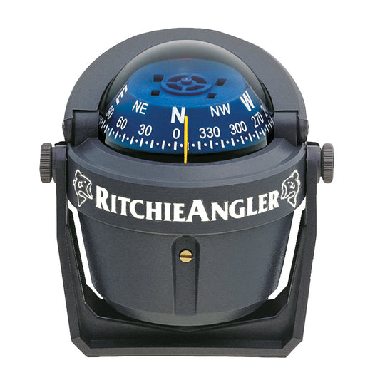 Ritchie RA-91 RitchieAngler Compass with Bracket Mount – 2 3/4-inch Dial, Green Night Lighting, and High-Visibility Blue Dial