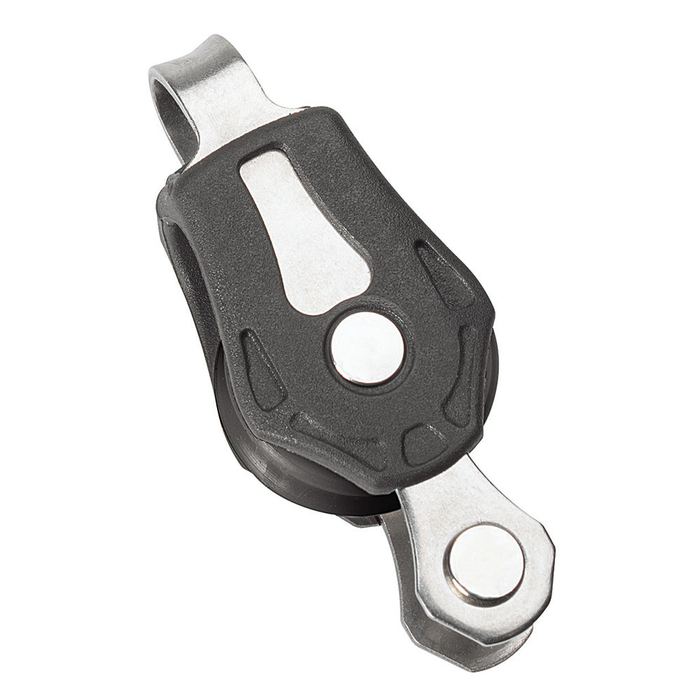 Barton Marine Size 0 20mm Plain Bearing Pulley Block with Fixed Eye & Becket