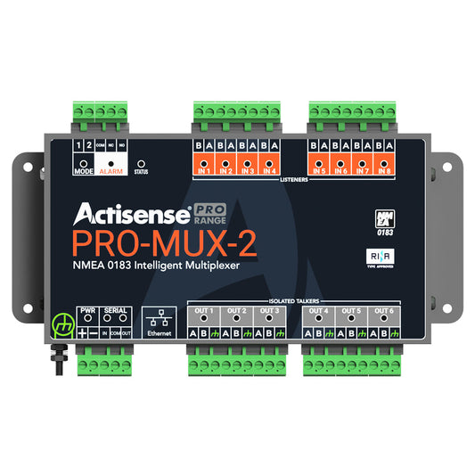Actisense PRO NMEA 0183 Multiplexer – Robust Marine Data Routing with Eight Inputs and Six Outputs