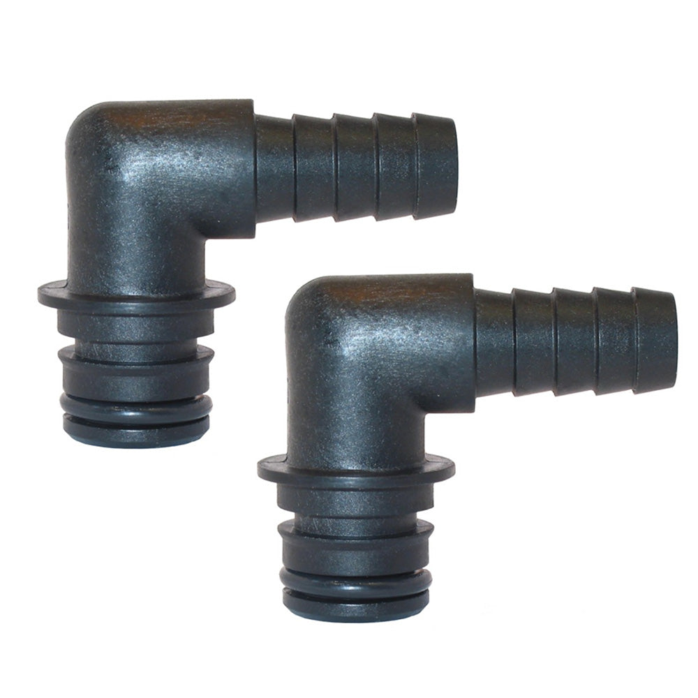 Jabsco 30651-1000 Port Kit 90-Degree Elbow 1/2-Inch Hose Fitting Pair