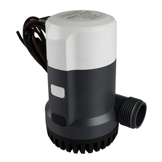 Commodore 2000 GPH Automatic AMP Sensor Bilge Pump - 12V for Reliable Marine Water Removal