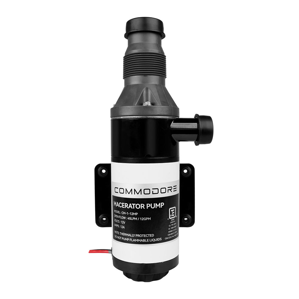 Commodore CM-1-12MP 12 GPM 12V Macerator Pump for Marine and RV Waste Systems