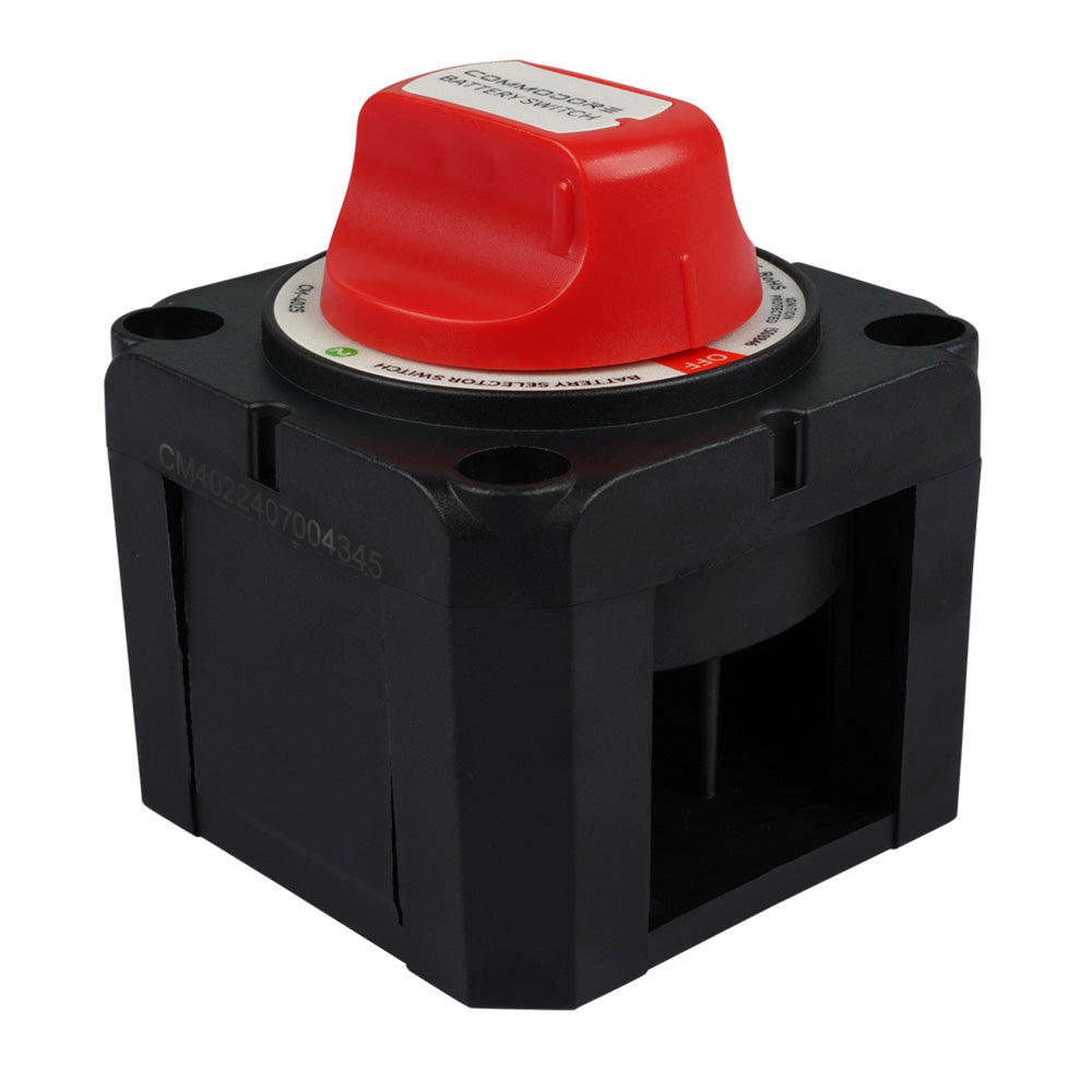 Commodore CM-402S 4-Position Compact Dual Battery Selector Switch, 12–32V DC