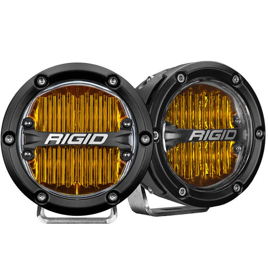 RIGID Industries 360-Series 4-Inch LED SAE Fog Beam Yellow Light Set, Part Number 36121