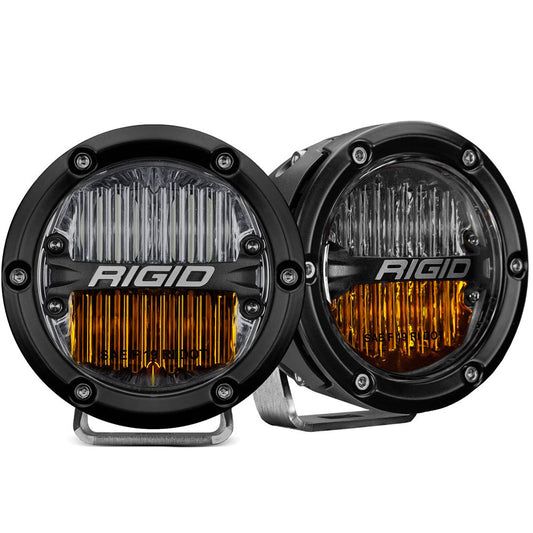 RIGID Industries 36122 360-Series 4-Inch SAE LED Fog Lights, Selective Yellow/White, Set of 2